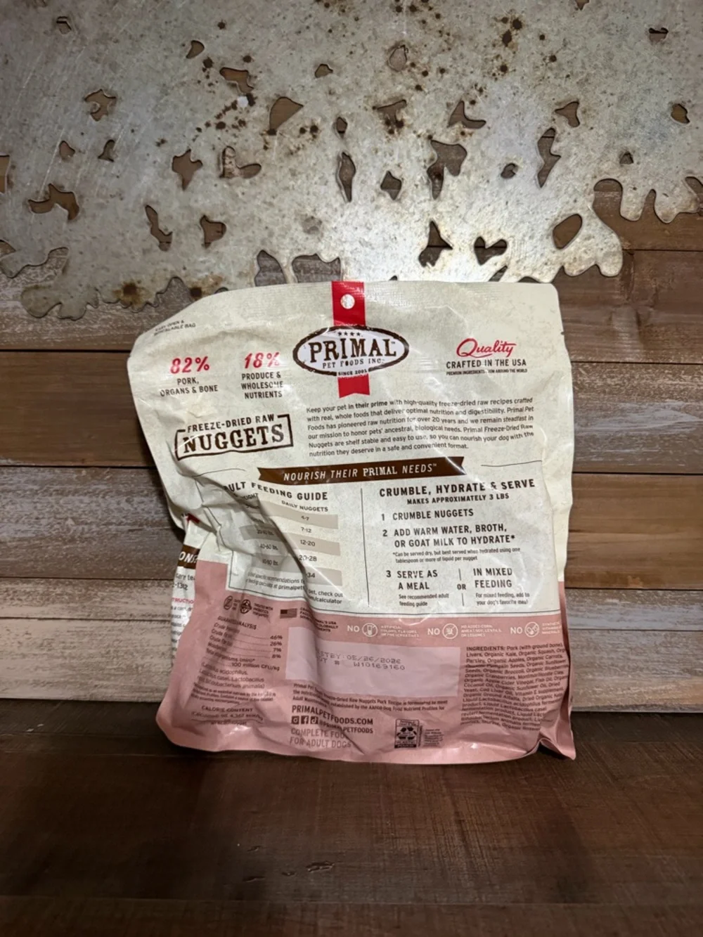 Primal Freeze-Dried Raw Nuggets Pork Recipe 14 Oz